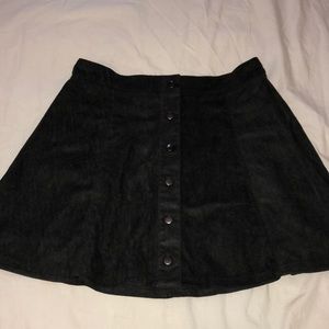Button Up Black Skirt